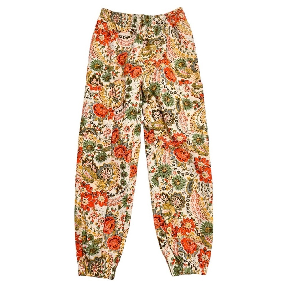 Urban Outfitters floral retro corduroy cargo joggers XS